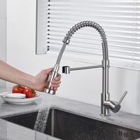 Robinets de cuisine classiques anti-éclaboussures en laiton chaud et froid pour économiser de l'eau