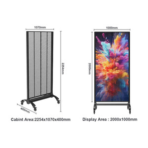 Thương mại di chuyển trong suốt Màn hình hiển thị LED Poster kỹ thuật số biển với 4 gam Wifi USB cho trung tâm mua sắm kính cửa sổ hiển thị - Product Image 4