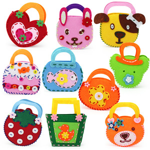 Children Felt Craft <b>Kit</b> Diy Bag Making Non Woven Fabric Sewing For Kids Ages 3 8 Girls Creative Playset - Product Image 1