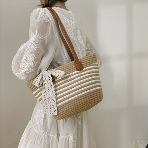 Bolso de Hombro de Paja Estilo 2026, Bolso Tote Tejido de Gran Capacidad, Bolso de Mano para Vacaciones en la Playa - Product Image 2