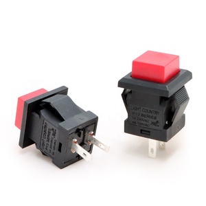 2Pins Momentary Self-resetting Electronic <strong>Push</strong> <strong>Button</strong> <strong>Switch</strong> (Red) for Home Appliance On/Off Control 3A Max Current Nylon - Product Image 6