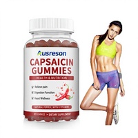 Extrait de cristaux de capsaïcine d'Ausreson Gummies Supplément de soins de santé Capsaïcine pure Gummies au poivre de Cayenne