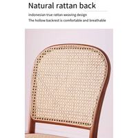 Chaise ronde empilable en bois massif de frêne et rotin, style moderne, fabriquée en Chine, pour hôtels, banquets et événements de mariage