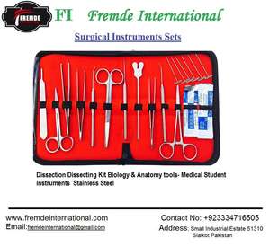 Kit de dissection pour étudiants en médecine certifié CE pour l'anatomie et la biologie manche de couteau scalpel en acier manuel avec 11 lames - Product Image 6