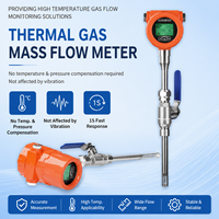 Débitmètre massique thermique antidéflagrant avec sonde en acier inoxydable, débitmètre numérique pour le traitement de l'eau et la surveillance des conduites