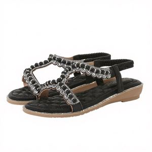 Sandales décontractées confortables à plateforme compensée pour femmes, respirantes, avec semelle extérieure en caoutchouc, idéales pour l'été, l'extérieur et l'intérieur - Product Image 5