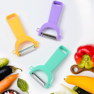 Juego de 3 Peladores de Frutas para el Hogar, Cuchilla de Acero Inoxidable, Rebanador Multifuncional, Utensilio de Cocina - Product Image 5