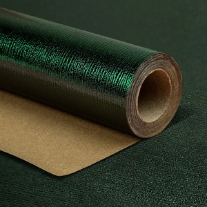 Custom Eco-Friendly Recyclable Metallized Green Gift <b>Wrap</b> <b>Paper</b> <b>Roll</b> Double-Sided Coated PE Waterproof Digital Packaging - Product Image 1