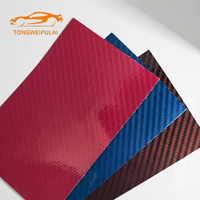 Tissu en cuir PU avec imprimé fibre de carbone pour siège de voiture, volant de course imperméable et élastique