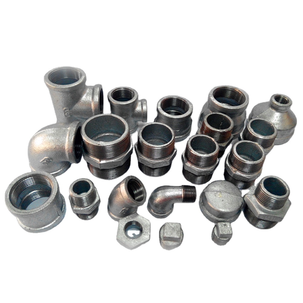 Metal Manufacturer Hot Dipped Galvanized GI Malleable Iron Pipe Fitting For Bathroom