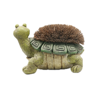 Statue de tortue en résine sculptée, figurine d'animal pour jardin, décoration de cour supérieure avec brosse à poils, vente en gros B2B YM8016026