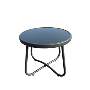 Juego de 2 sillas y mesa <span class=keywords><strong>Bistro</strong></span> modulares para exteriores con cojines de felpa Gris Pizarra - Product Image 4