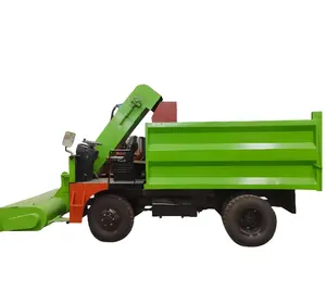 Cow dung cleaning four wheel dung cleaning vehicle dry and wet manure automatic cleaning vehicle