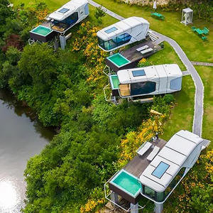 Lit et petit-déjeuner en capsule spatiale sur le sommet de la montagne, insonorisé, isolation thermique, caractéristique, piscine mobile, lit et petit-déjeuner au sol - Product Image 2