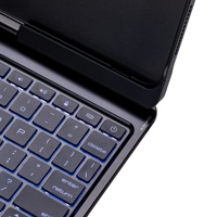 Casing Keyboard Plastik OEM ODM 360 Derajat Dapat Diputar Dengan Touchpad RGB Backlit untuk iPad