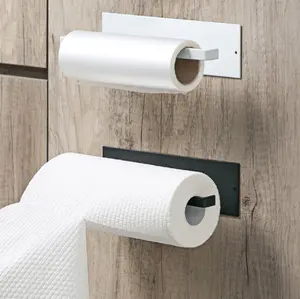 Manyetik kağıt havlu tutacağı mutfak banyo için çelik duvar montaj kağıt havlu askısı