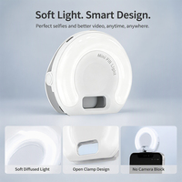 Lampu Selfie Portabel Isi Ulang LED Mini untuk Ponsel iPad Tablet PC