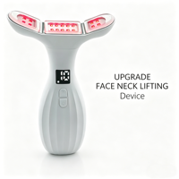 Appareil portable de lifting du visage et du cou en forme de V avec écran LCD rouge et bleu pour l'élimination du double menton, la réduction des rides et l'anti-âge
