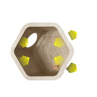 Ensemble de lit pour chat mural pentagonal étagère d'escalade hamac et arbre en bois aire de jeux étagères murales pour chat