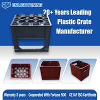 Caisse à bière en plastique empilable pour 30 bouteilles, 545x390x135mm, qualité alimentaire, circulation en usine de brassage, Amérique du Nord