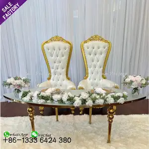 OEM Hotel Dining Table Stainless Steel Gold Fan-Shaped Banquet Hall Decor Glass Tables For Wedding And Party