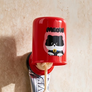 Set Portaspazzolino e Bicchiere da <span class=keywords><strong>Bagno</strong></span> in Plastica con Ventosa, Senza Foratura, Design Cartone Animato, <span class=keywords><strong>per</strong></span> Uso Quotidiano - Product Image 6