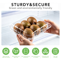 Conteneur d'emballage en plastique jetable personnalisé pour kiwi, boîte d'emballage en plastique personnalisée pour fruits frais, vente en gros