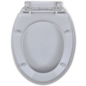 W2B VidaXL moderno bianco ovale coprisedile a sgancio rapido funzione Soft-Close PP UF materiale telecomando per il bagno - Product Image 4