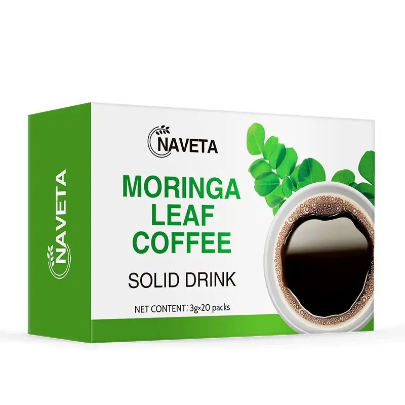 Toptan Moringa yaprak antioksidan içme siyah kahve çözünebilir kahve