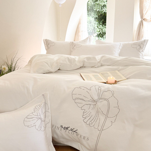 Draps de lit en coton blanc toutes saisons Drap de lit pour bébé Percale respirante pour un sommeil frais - Product Image 2