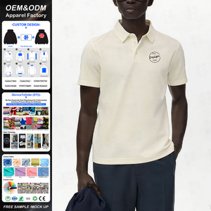 Polo à manches courtes uni de haute qualité, coupe classique, logo brodé personnalisé, t-shirt polo pour homme en coton, vente en gros OEM. - Product Image 1