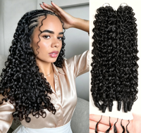 Extensions de cheveux humains bouclés birmans au crochet, effet plume, vente en gros, prix d'usine