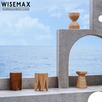 MEUBLES WISEMAX Prix de gros nordique naturel en bois massif canapé table d'appoint carré salon table d'angle pour villa appartement