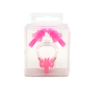 Bouchons d'oreilles <span class=keywords><strong>homme</strong></span> femme en silicone noir et pince-nez bouchons d'<span class=keywords><strong>oreille</strong></span> de surf étanches pour la natation - Product Image 3