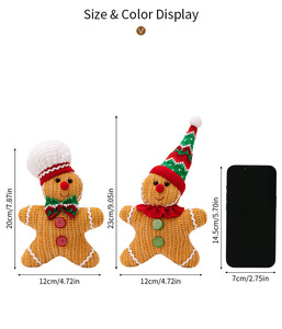 Wholesale <b>Gingerbread</b> <b>Man</b> Ornaments Festive Tree Pendants for Xmas Parties & Gifts - Product Image 3