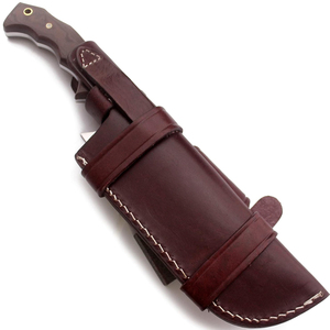 Couteau de survie en acier inoxydable avec manche en bois personnalisé en gros, adapté au camping et à la chasse en plein air - Product Image 4