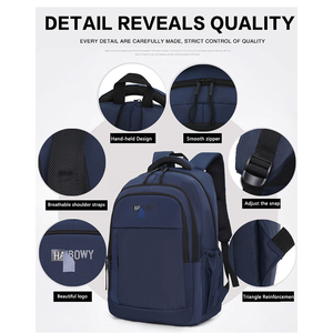 Haibowy trường trung học Ba lô polyester không thấm nước nghiên cứu túi với mô hình thư 19 inch giá rẻ Ba lô - Product Image 3