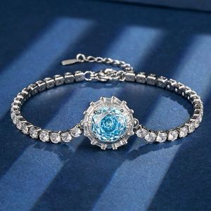 Wholesale High End Jewelry Eco-friendly Copper 10MM Rose Cut Multicolor Zircon Trendy <b>Adjustable</b> <b>Bracelets</b> for Women - Product Image 5