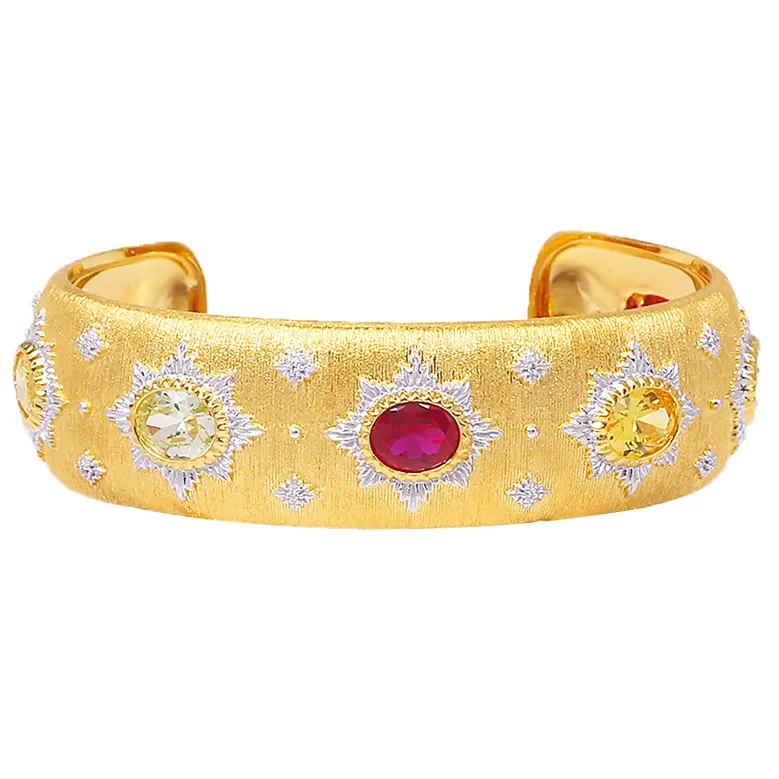 Braccialetti italiani di lusso Design gemme di Design placcate in oro gioielli famosi braccialetti con polsini