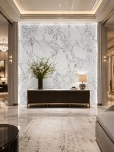 Union Stone Natural <b>Marble</b> Big Slab Polished Arabescato White Kitchen Countertop Modern Waterproof Surface Customized Sizes - Product Image 4