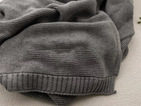 Couverture de bébé douce personnalisée brodée, cadeau de berceau de poussette tricoté en coton souvenir de bébé