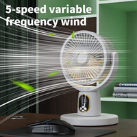 Ventilateur rechargeable Affichage LED Refroidissement Avec Ventilateurs télécommandés ventilateur debout rechargeable ventilateur personnel