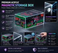 Étui de présentation en acrylique magnétique personnalisé, écologique, anti-jaunissement et anti-lumière bleue pour les boosters Pekmen TCG Shrouded Fable