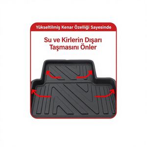 Alfombrillas de Coche Negras con Diseño 3D de Piscina para Volkswagen Passat 2015-2022, Juego de Alfombrillas Turcas - Product Image 1
