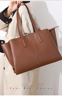 Sac fourre-tout de luxe en cuir PU pour femmes, grande capacité, multi-poches, imperméable, sac à bandoulière, deux sangles, utilisation automne-hiver