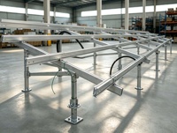 Structure de montage de panneaux solaires sur poteau et système en aluminium, support de fixation au sol pour panneaux photovoltaïques, système de montage électrique à faible coût