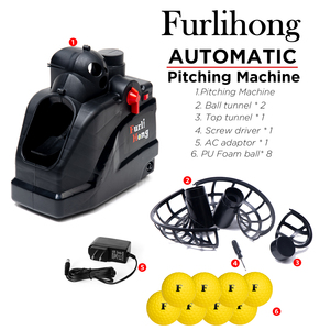 Furlihong 6801BH macchina per il lancio del Baseball, angolo di lancio regolabile, velocità e <span class=keywords><strong>intervallo</strong></span> con 8 palline di schiuma PU - Product Image 5