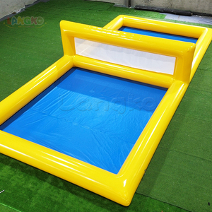 Cancha de <span class=keywords><strong>Voleibol</strong></span> Inflable de Nuevo Diseño, <span class=keywords><strong>Piscina</strong></span> de <span class=keywords><strong>Voleibol</strong></span> Inflable Comercial para Parques Acuáticos - Product Image 1