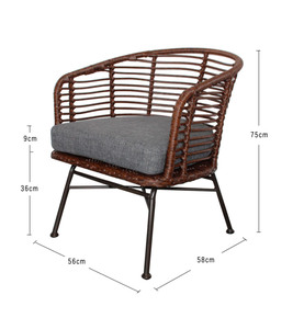 Set <span class=keywords><strong>da</strong></span> <span class=keywords><strong>salotto</strong></span> in vimini di lusso per tutte le stagioni per il <span class=keywords><strong>giardino</strong></span> - Product Image 3