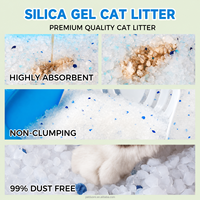 Litière pour chat en gel de silice de qualité supérieure, sable cristallin pour chat, 1,6 kg, haute absorption, contrôle des odeurs, vente en gros
